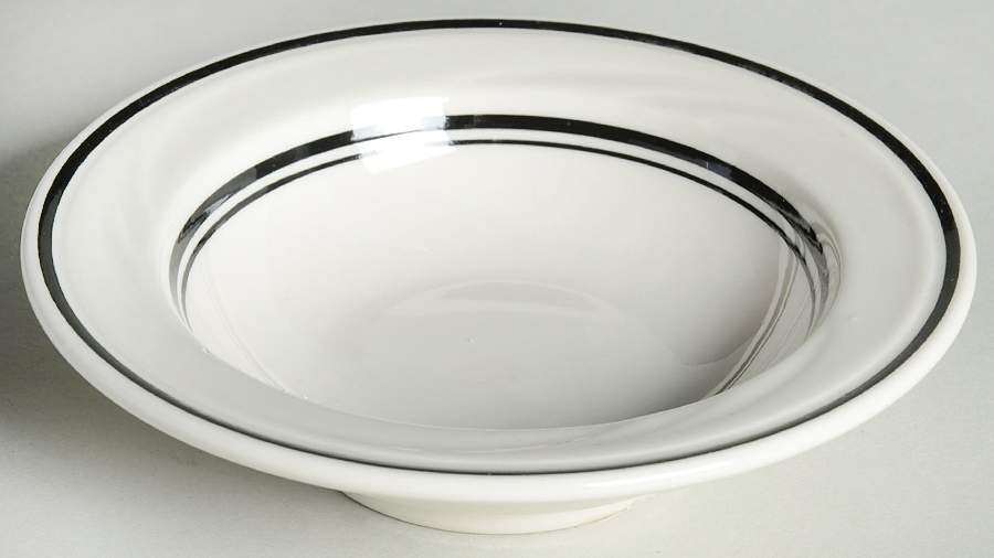 Ashland Black Rim Fruit/Dessert (Sauce) Bowl by Syracuse-1