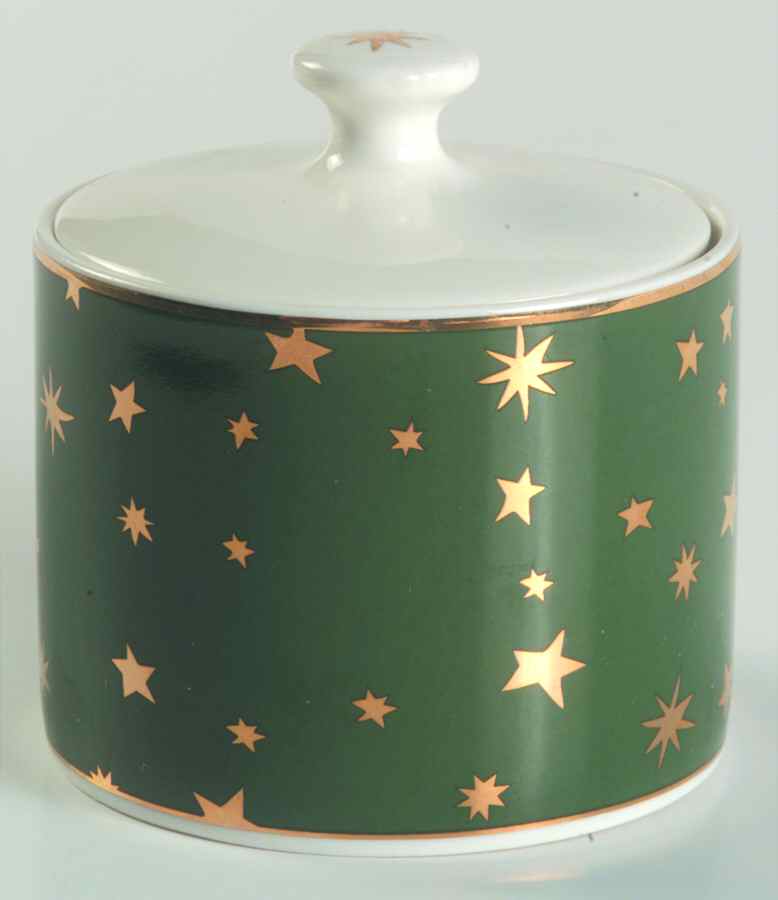 Galaxy Green Sugar Bowl & Lid by Sakura-1