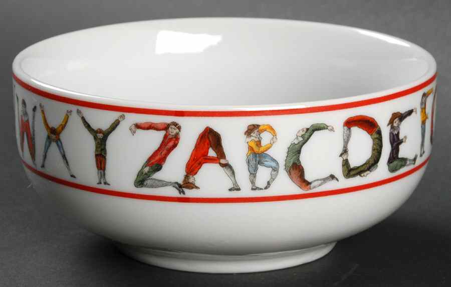 Hotch Potch Alphabet Child's Bowl by Sadek-1