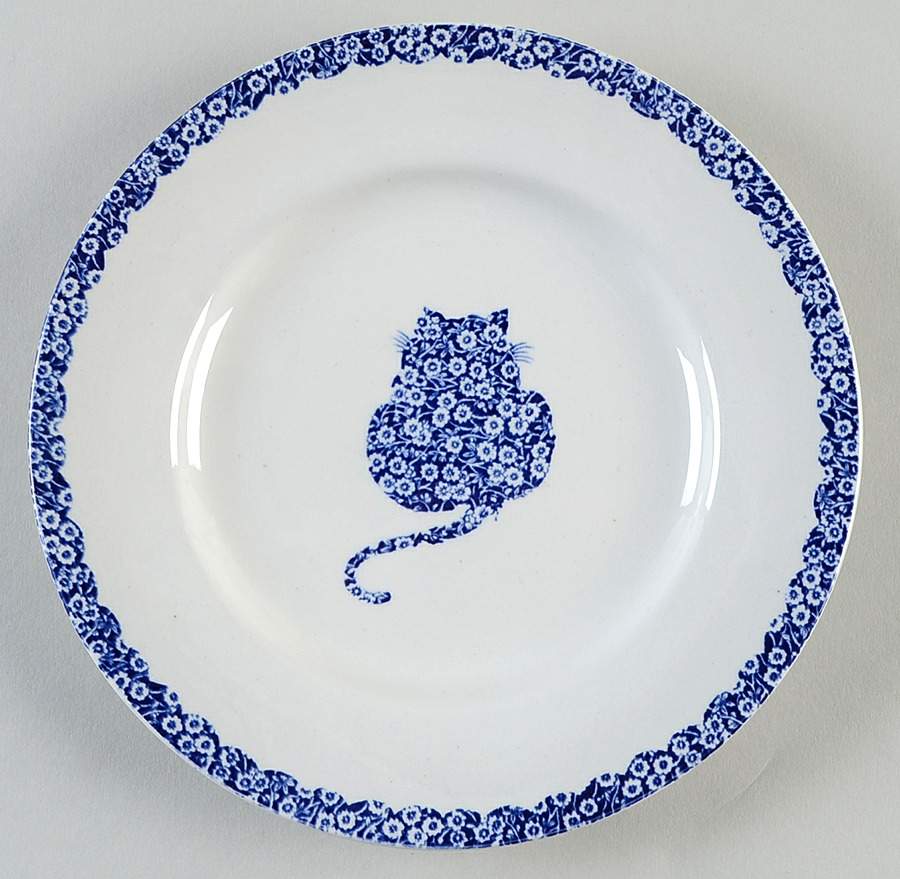 Calico Blue (Crownford Stamp) Child's Plate by Staffordshire-1