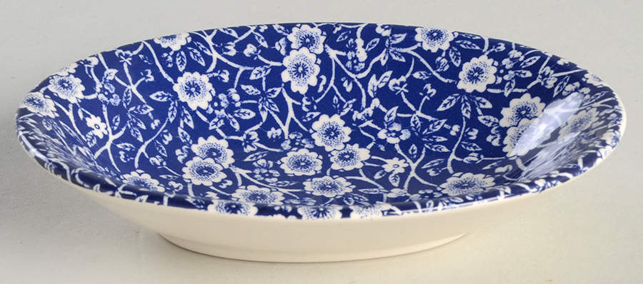 Calico Blue (Crownford Stamp) Soap Dish by Staffordshire-1