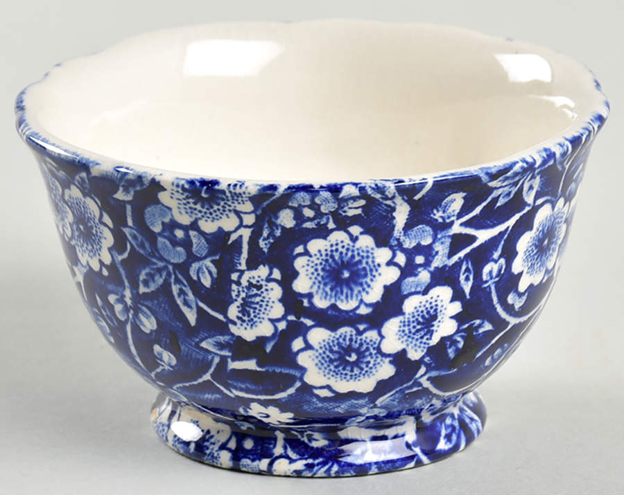 Calico Blue (Crownford Stamp) Mini Open Sugar Bowl by Staffordshire-1