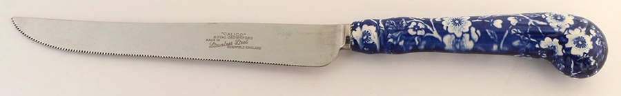 Calico Blue (Crownford Stamp) Knife-Carving/Stainless Blade by Staffordshire-1