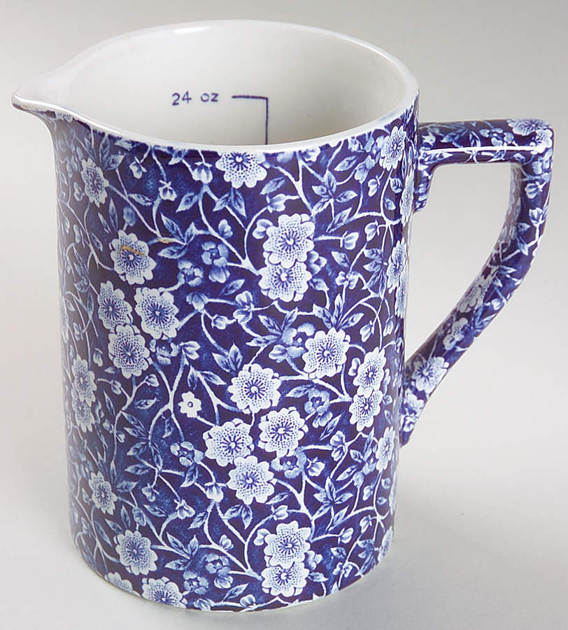 Calico Blue (Crownford Stamp) Measuring Cup by Staffordshire-1