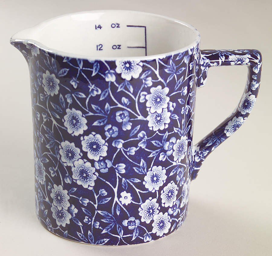 Calico Blue (Crownford Stamp) Measuring Cup by Staffordshire-1