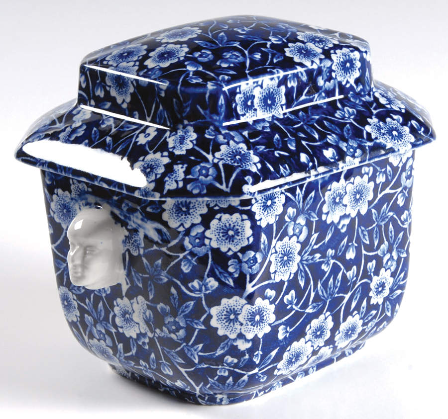 Calico Blue (Crownford Stamp) Covered Tea Bag Holder by Staffordshire-1
