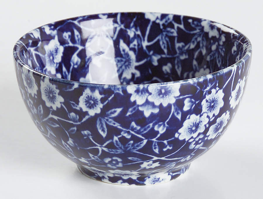 Calico Blue (Crownford Stamp) Open Sugar Bowl by Staffordshire-1