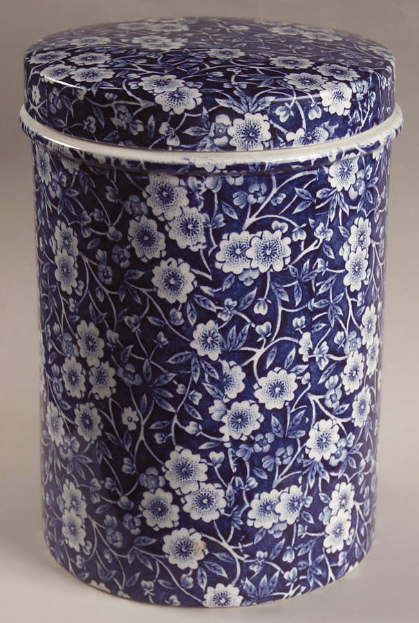 Calico Blue (Crownford Stamp) 6" Storage Jar & Lid by Staffordshire-1