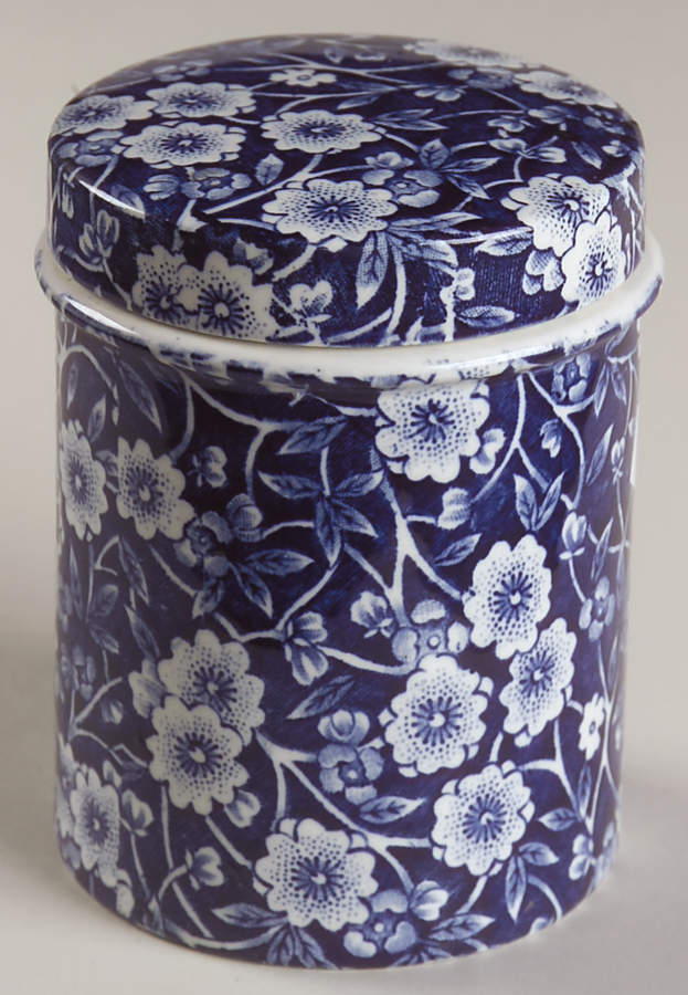 Calico Blue (Crownford Stamp) 2" Storage Jar & Lid by Staffordshire-1