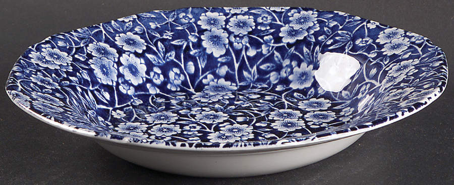 Calico Blue (Crownford Stamp) Rim Soup Bowl by Staffordshire-1