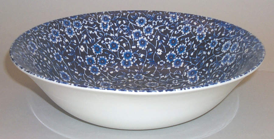Calico Blue (Crownford Stamp) 9" Round Vegetable Bowl by Staffordshire-1