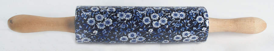 Calico Blue (Crownford Stamp) Rolling Pin by Staffordshire-1