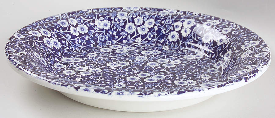 Calico Blue (Crownford Stamp) 10" Pie Baking Plate by Staffordshire-1
