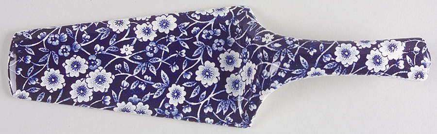 Calico Blue (Crownford Stamp) Solid Ceramic Pie/Cake Server by Staffordshire-1