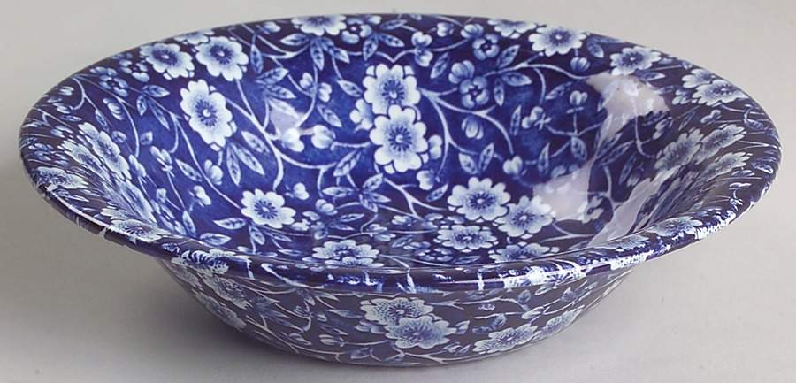 Calico Blue (Crownford Stamp) Mini Pitcher and Bowl Set, Bowl Only by Staffordshire-1
