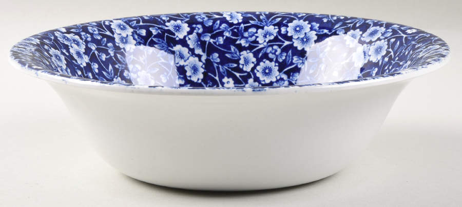 Calico Blue (Crownford Stamp) 9" Round Vegetable Bowl by Staffordshire-1