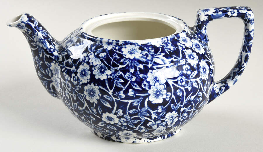 Calico Blue (Crownford Stamp) Mini Teapot No Lid by Staffordshire-1