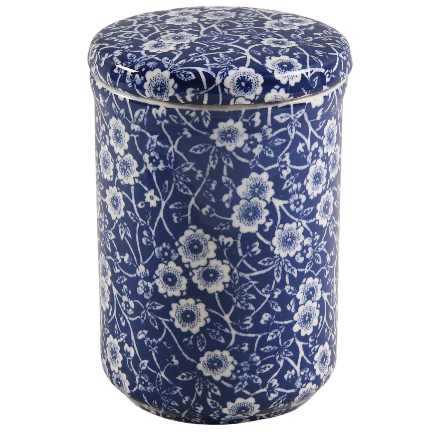 Calico Blue (Crownford Stamp) 7" Storage Jar & Lid by Staffordshire-1