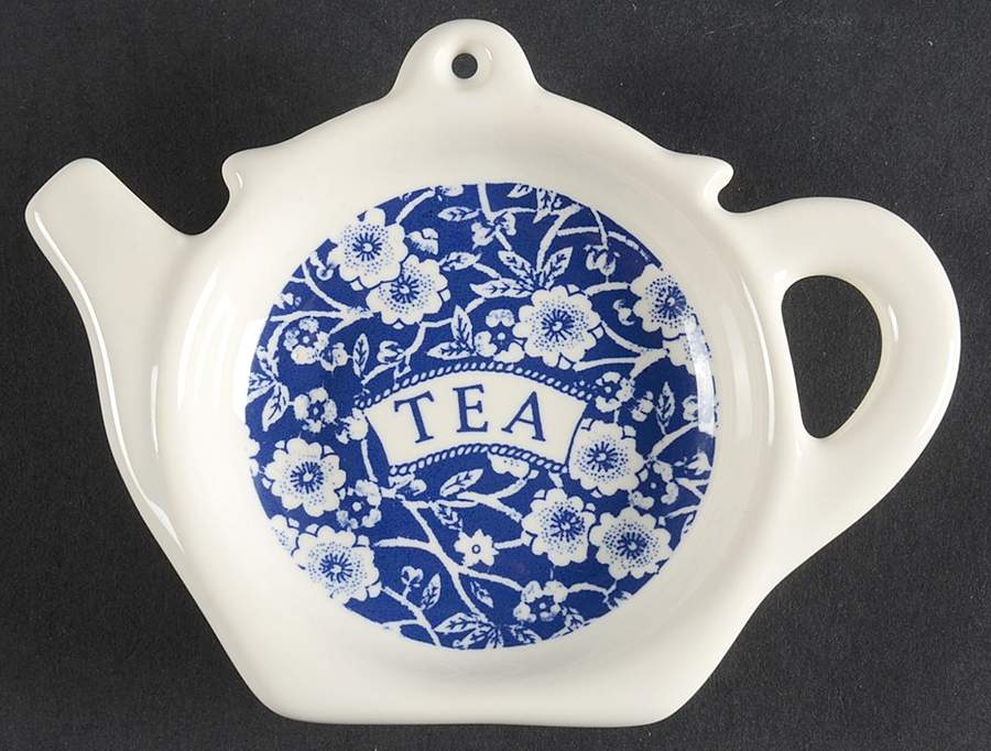 Calico Blue (Crownford Stamp) Tea Bag Holder by Staffordshire-1