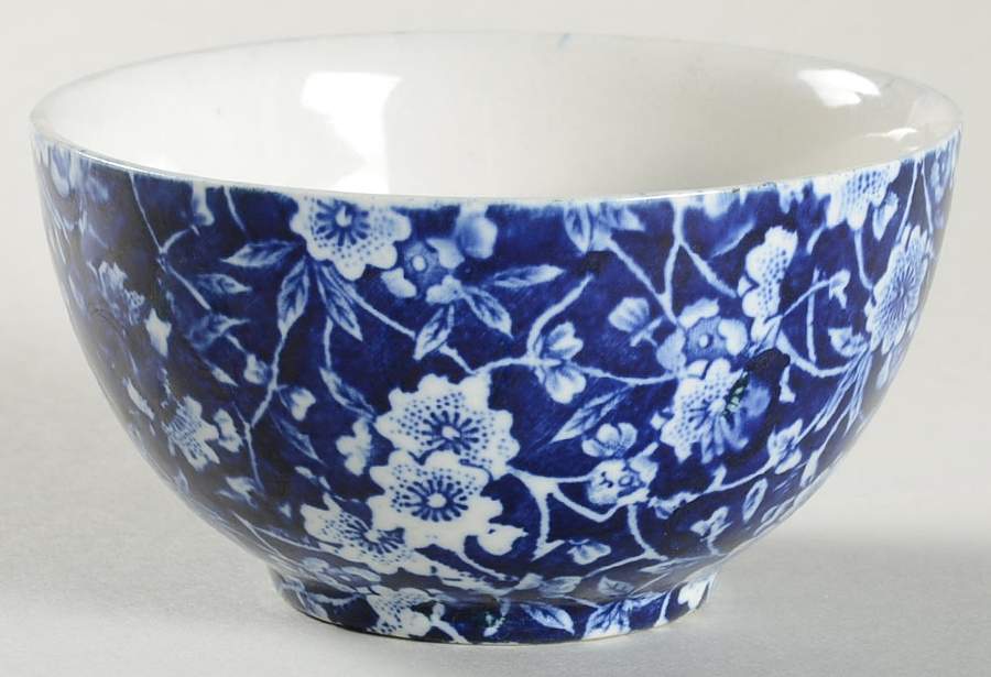 Calico Blue (Crownford Stamp) Mini Open Sugar Bowl by Staffordshire-1