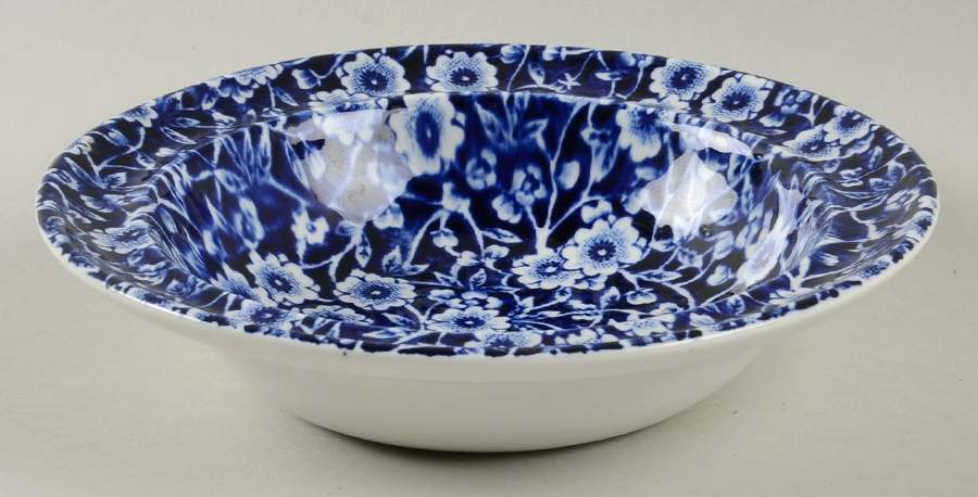 Calico Blue (Crownford Stamp) Rim Fruit/Dessert (Sauce) Bowl by Staffordshire-1