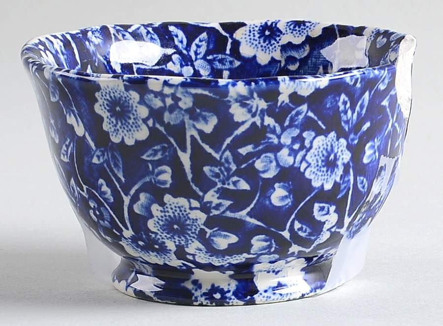Calico Blue (Crownford Stamp) Mini Open Sugar Bowl by Staffordshire-1
