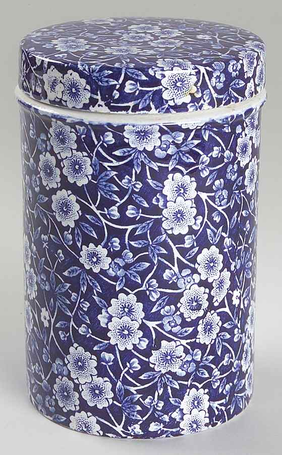 Calico Blue (Crownford Stamp) 5" Storage Jar & Lid by Staffordshire-1