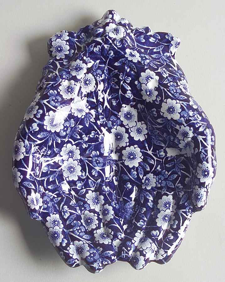 Calico Blue (Crownford Stamp) Hands Soap Dish by Staffordshire-1