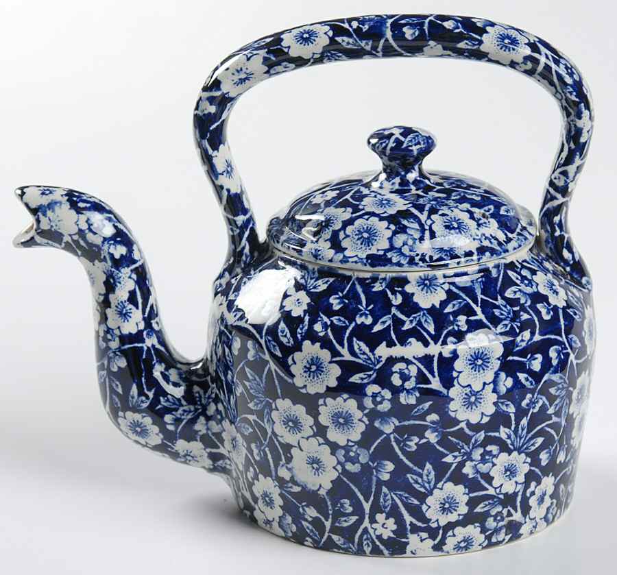 Calico Blue (Crownford Stamp) Individual Kettle & Lid by Staffordshire-1