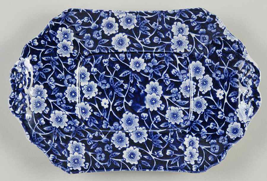 Calico Blue (Crownford Stamp) Underplate for Gravy Boat by Staffordshire-1