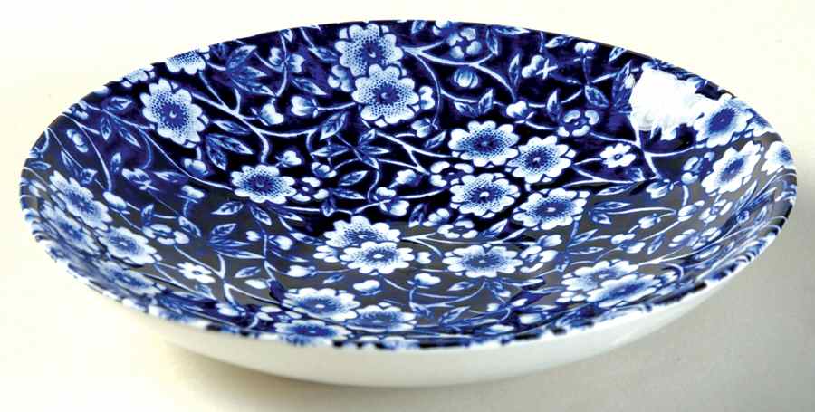 Calico Blue (Crownford Stamp) Saucer for Flat Cup by Staffordshire-1