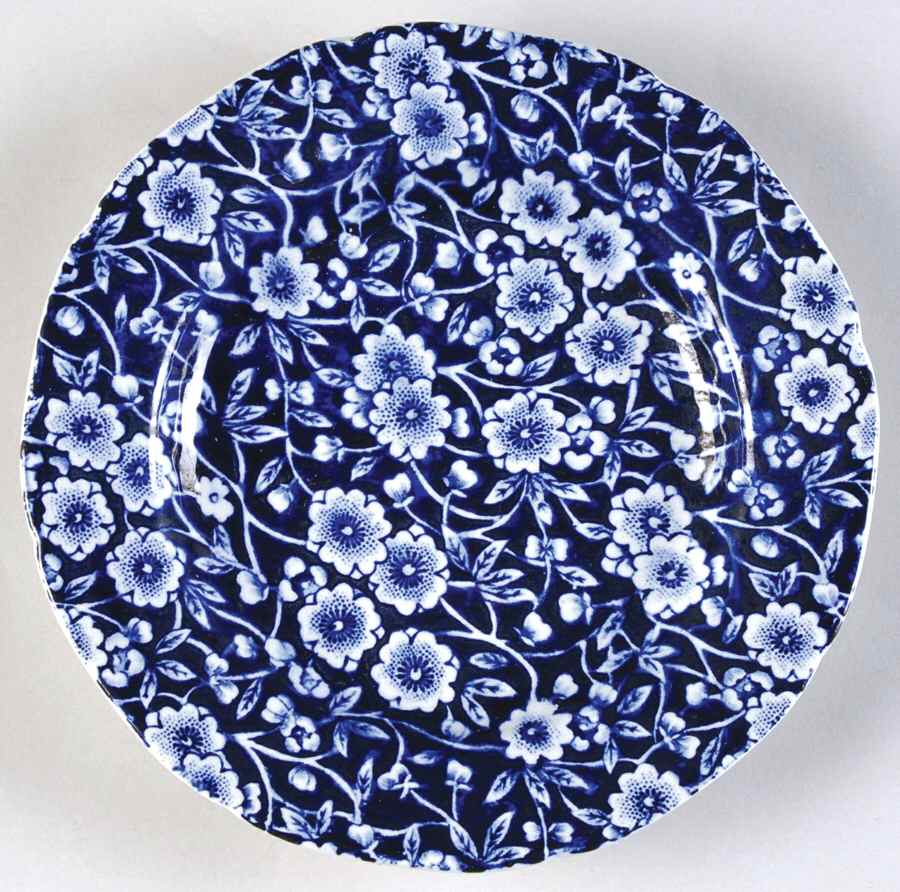 Calico Blue (Crownford Stamp) Bread & Butter Plate by Staffordshire-1