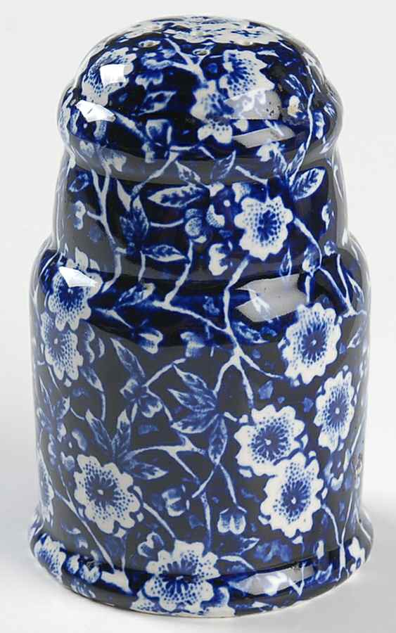 Calico Blue (Crownford Stamp) Pepper Shaker by Staffordshire-1
