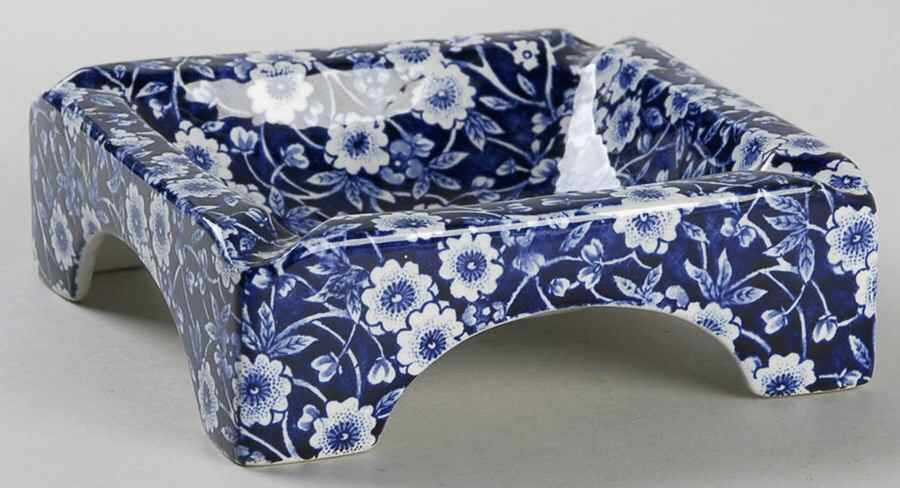 Calico Blue (Crownford Stamp) 5" Square Ashtray by Staffordshire-1