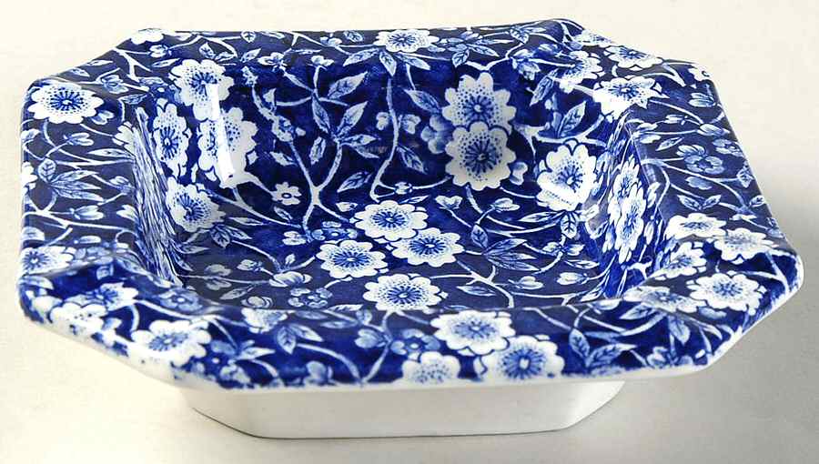 Calico Blue (Crownford Stamp) 5" Square Candy Dish by Staffordshire-1