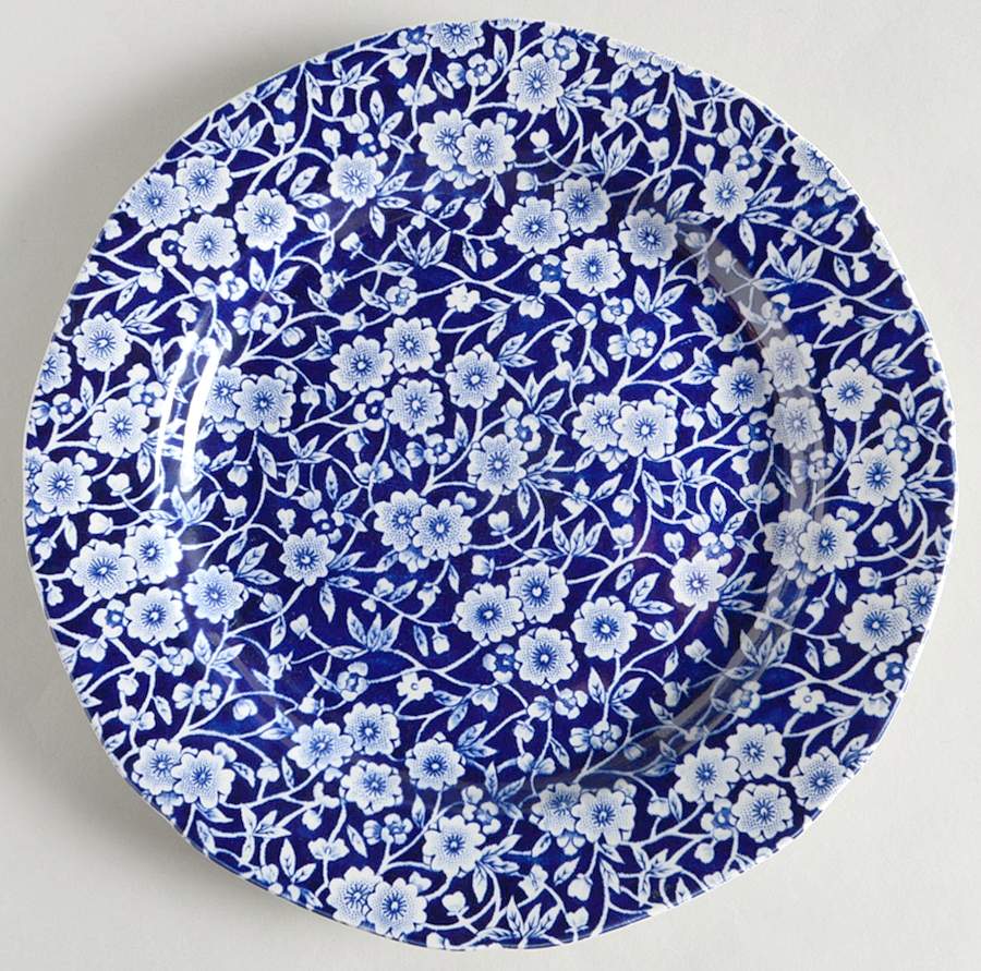 Calico Blue (Crownford Stamp) Luncheon Plate by Staffordshire-1
