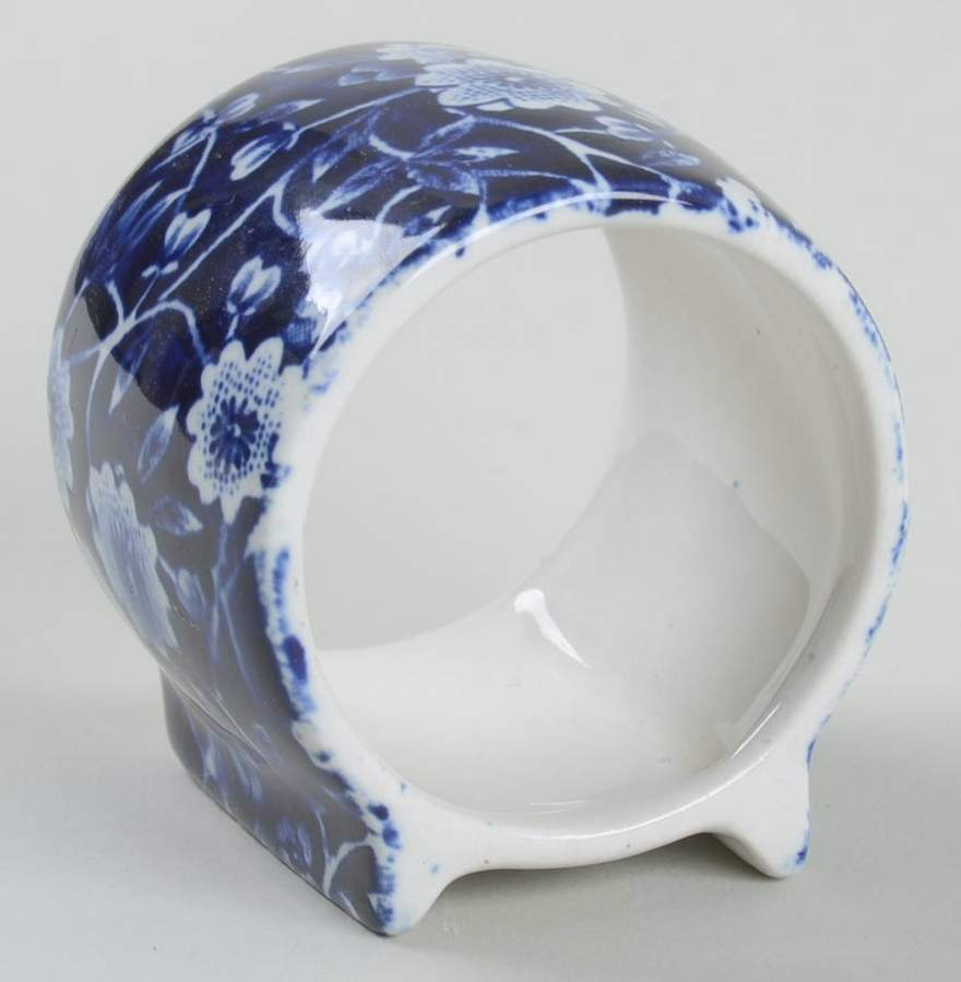 Calico Blue (Crownford Stamp) Napkin Ring by Staffordshire-1