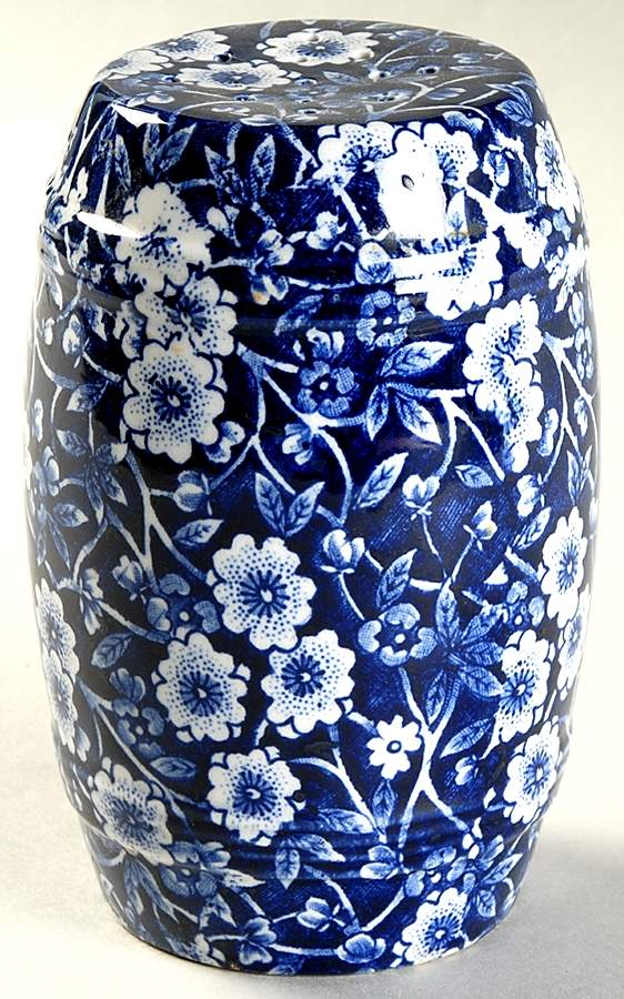 Calico Blue (Crownford Stamp) Pepper Shaker by Staffordshire-1