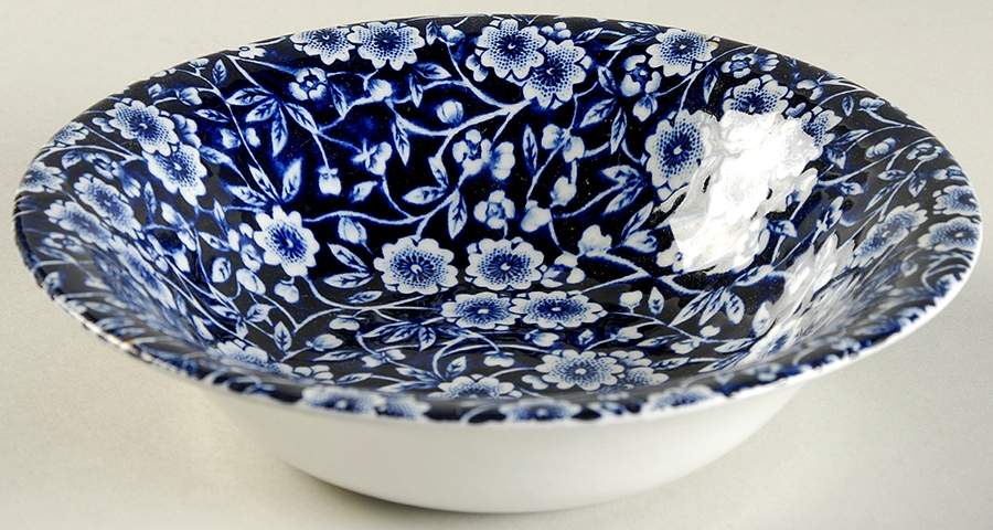 Calico Blue (Crownford Stamp) Coupe Cereal Bowl by Staffordshire-1