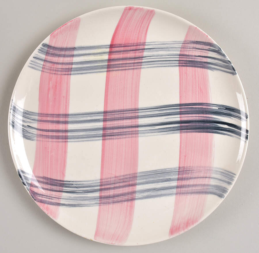 Scots Clan Pink & Charcoal Luncheon Plate by Stetson-1