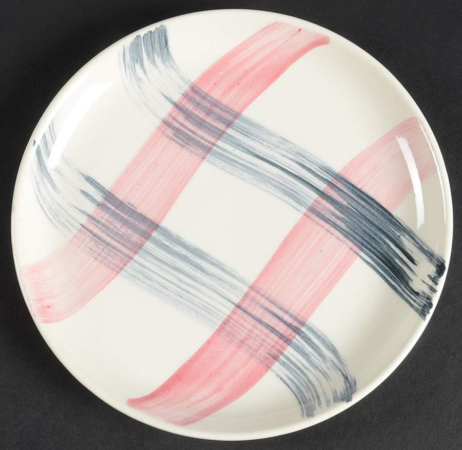 Scots Clan Pink & Charcoal Bread & Butter Plate by Stetson-1