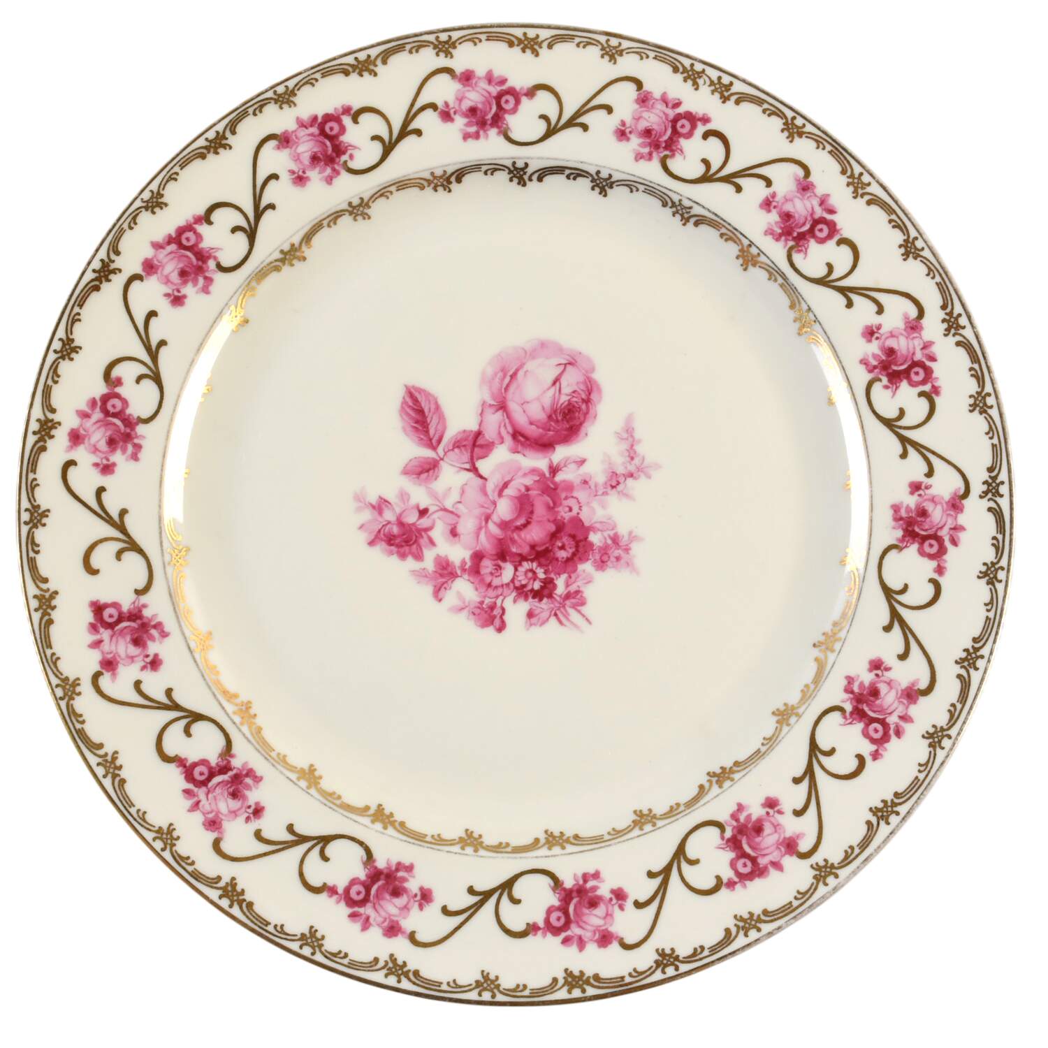 Dresdner Art Pink (Smooth) Luncheon Plate by Schumann - Bavaria-1