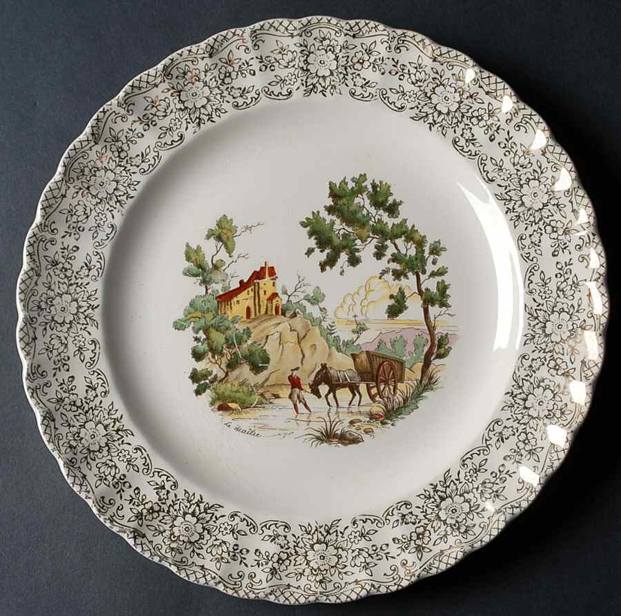 Chateau France Dinner Plate by Sebring Pottery-1