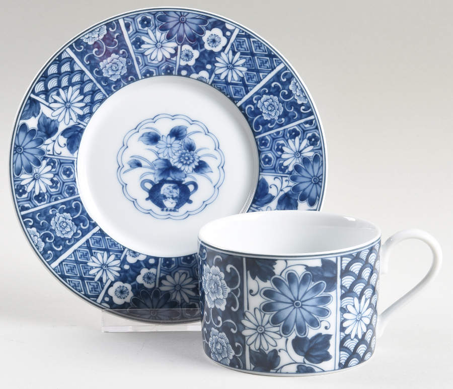 SEI4 Flat Cup & Saucer Set by Seizan-1