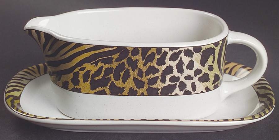 Jungle Beat Gravy Boat & Underplate (Relish/Butter) by Studio Nova-1