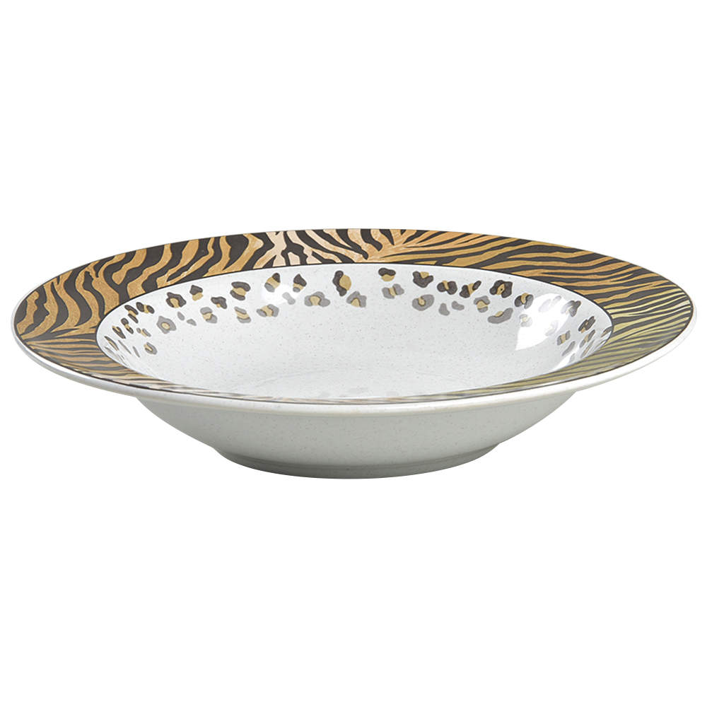 Jungle Beat Rim Soup Bowl by Studio Nova-1