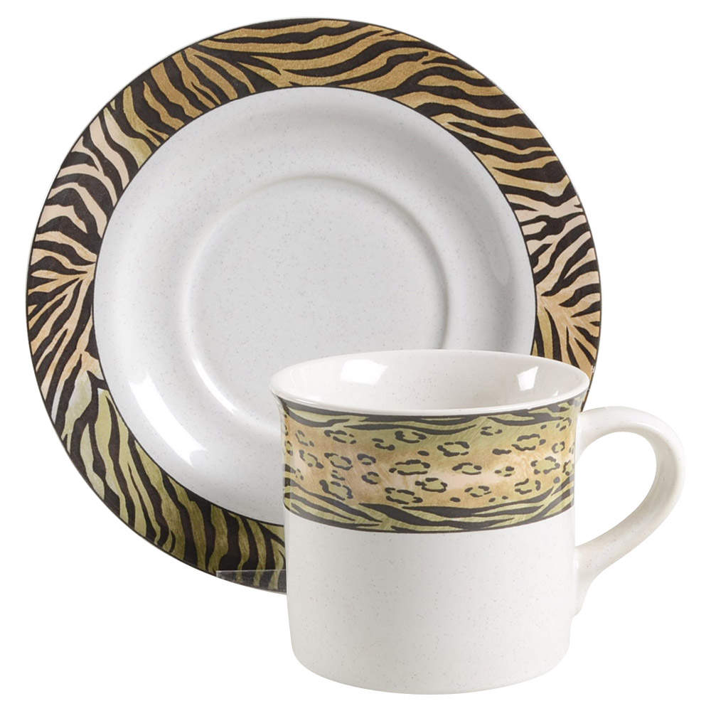 Jungle Beat Flat Cup & Saucer Set by Studio Nova-1