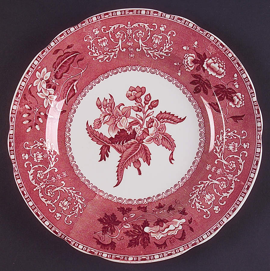 Pink Camilla (Scallop, New Stamp, Microwavable) Luncheon Plate by Spode-1