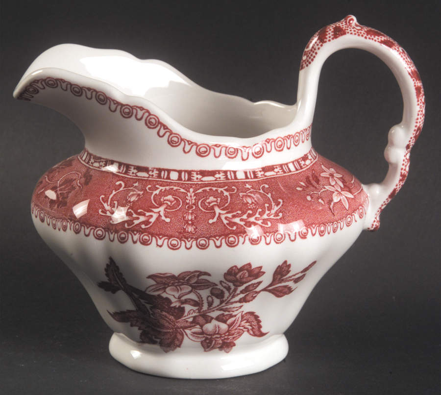 Pink Camilla (Scallop, New Stamp, Microwavable) Creamer by Spode-1