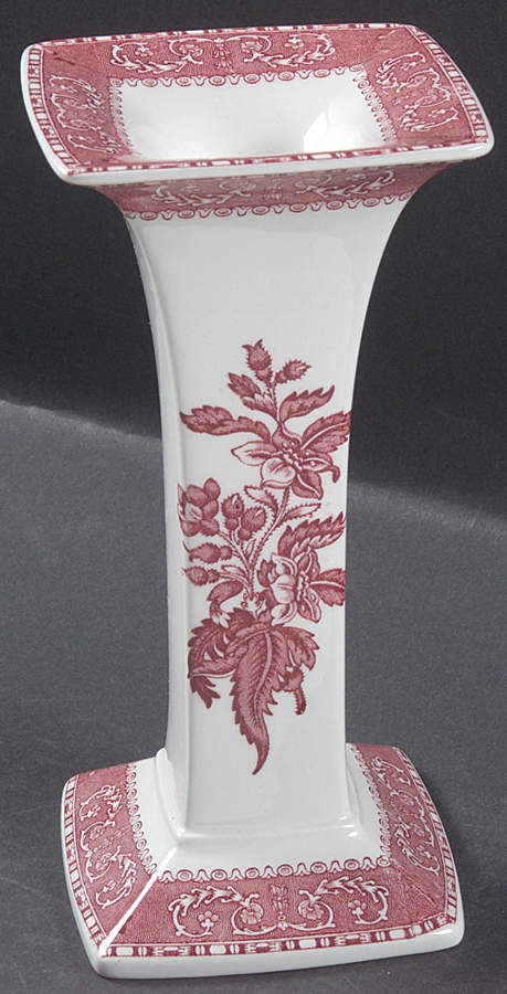 Pink Camilla (Scallop, New Stamp, Microwavable) 7" Candlestick by Spode-1